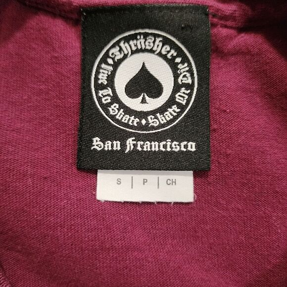 Thrasher Women's Maroon Short Sleeve Tee - Picture 3 of 4